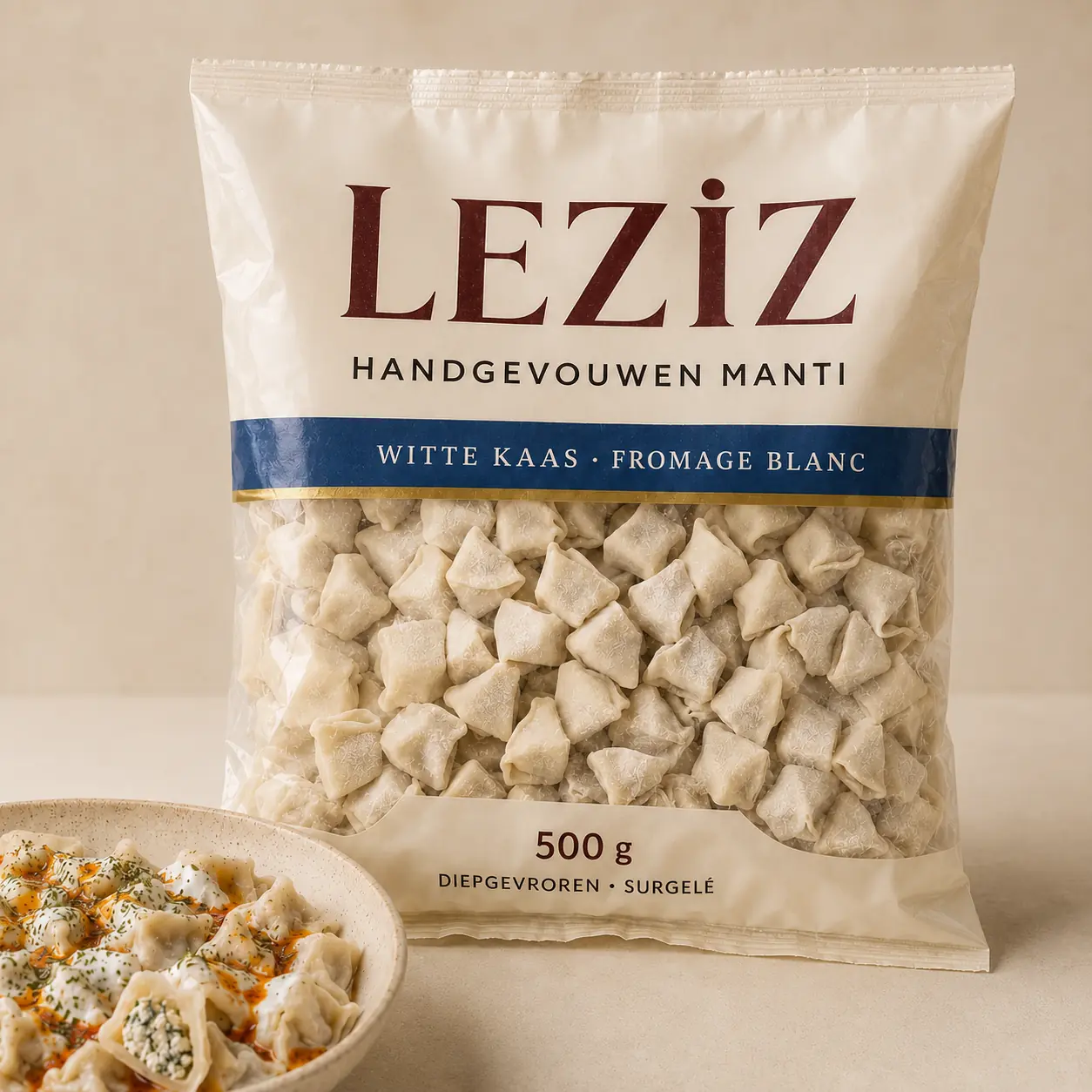 Concept d’emballage pour Mantı au fromage blanc