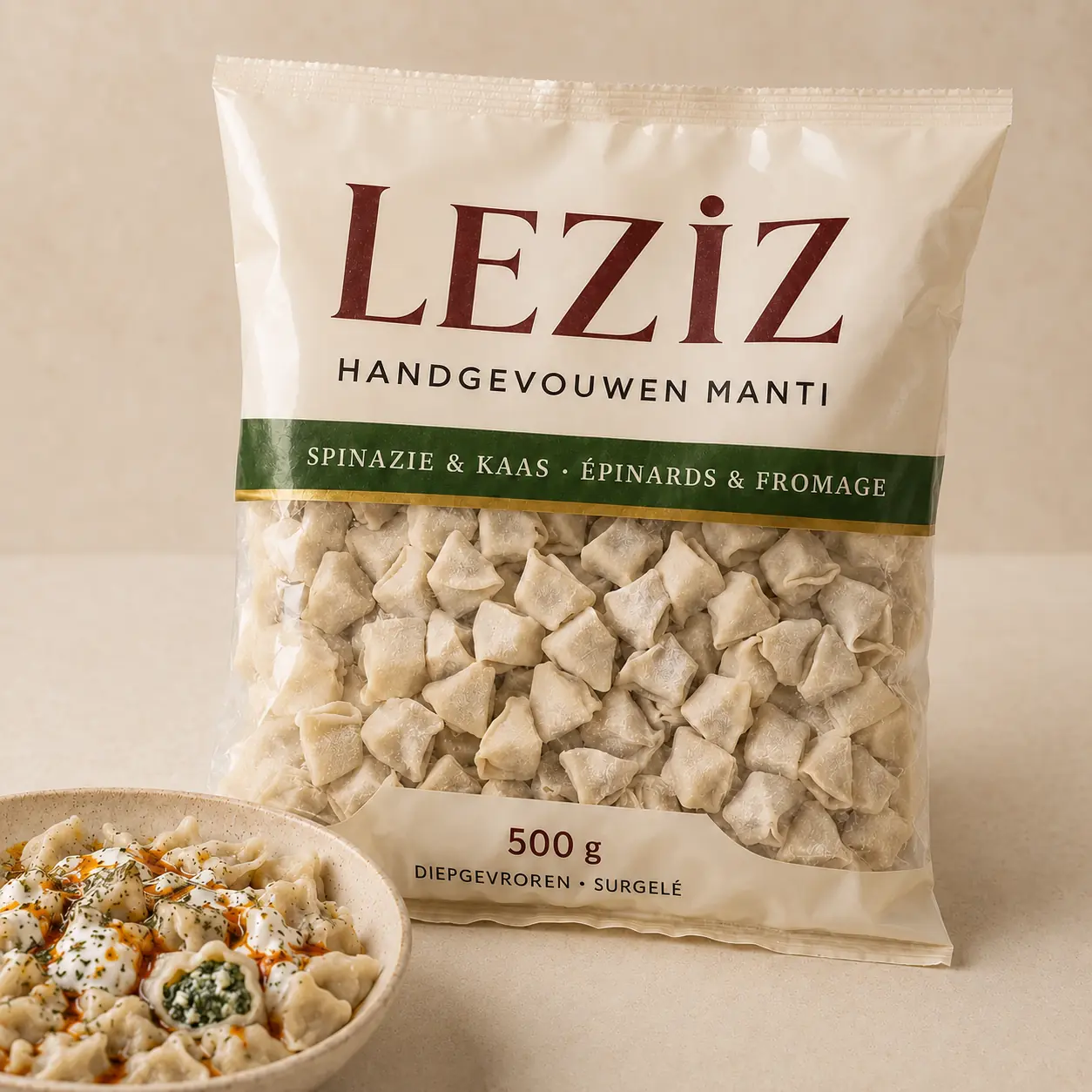 Concept d’emballage pour Mantı aux épinards & fromage blanc